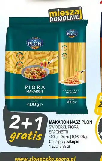 Słoneczko Makaron Nasz Plon oferta