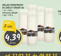 Słoneczko Wkład parafinowy do znicza Granit 4D oferta