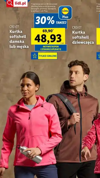 Lidl Kurtka softshell damska lub męska oferta