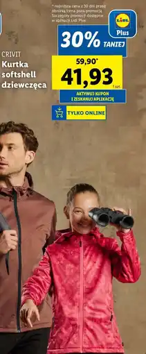 Lidl Kurtka softshell dziewczęca oferta