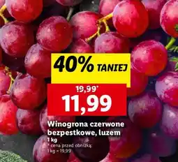 Lidl Winogrona czerwone bezpestkowe, luzem oferta