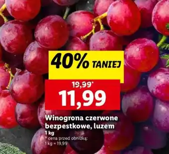 Lidl Winogrona czerwone bezpestkowe, luzem oferta