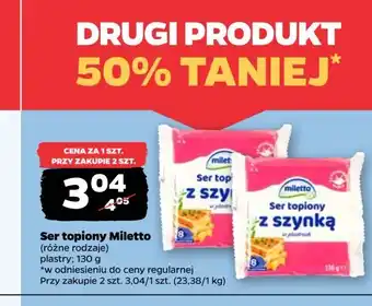 Netto Ser topiony z szynką Miletto oferta