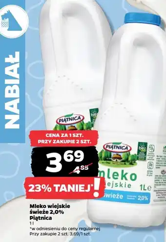 Netto Mleko wiejskie 2% Piątnica oferta