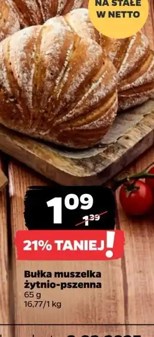 Netto Bułka muszelka żytnio-pszenna oferta