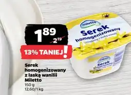 Netto Serek homogenizowany z laską wanilii Miletto oferta