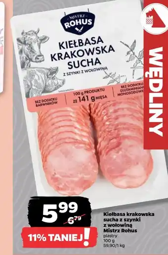 Netto Kiełbasa krakowska sucha Mistrz rohus oferta