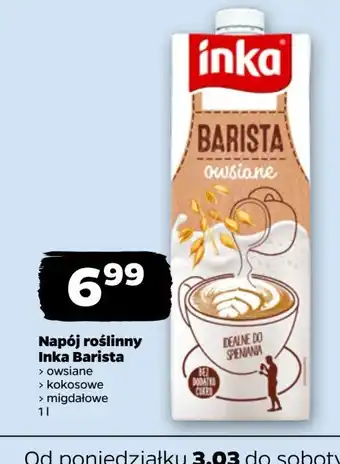 Netto Napój migdałowy barista Inka migdałowe Inka dobra w swej naturze oferta