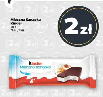 Netto Baton Kinder mleczna kanapka oferta