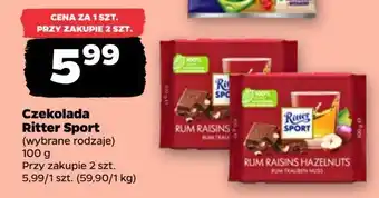 Netto Czekolada rum raisins hazelnuts Ritter sport oferta