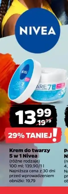 Netto Krem do twarzy lekki odżywczy Nivea Creme Care oferta