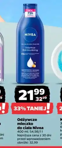 Netto Mleczko odżywcze skóra bardzo sucha Nivea oferta