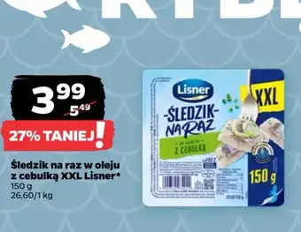 Netto Śledzik na raz z cebulką Lisner Na Raz oferta