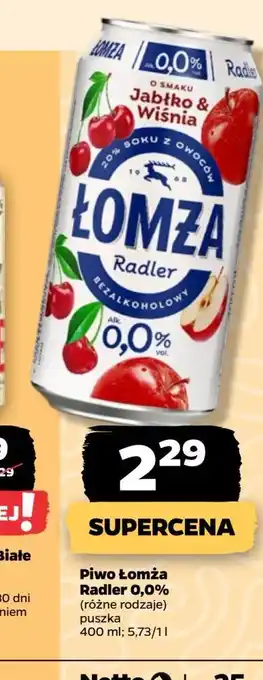 Netto Piwo Łomża Radler 0.0% Jabłko-Wiśnia oferta