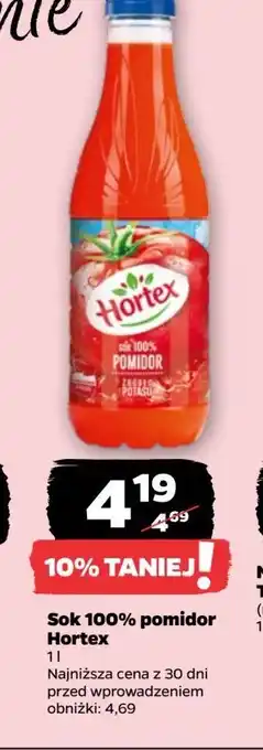 Netto Sok pomidorowy Hortex oferta