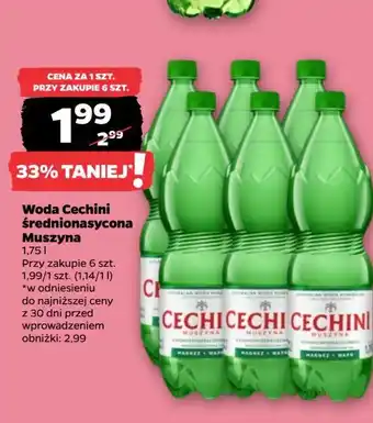 Netto Woda lekko gazowana Muszyna Cechini oferta