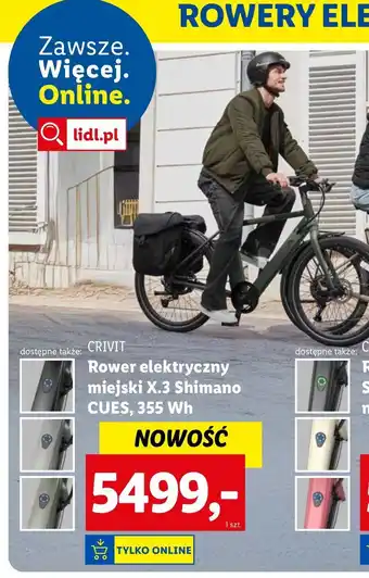 Lidl Rower elektryczny cues 355 wh Crivit oferta