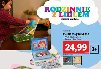 Lidl Puzzle magnetyczne 80 el. Playtive oferta