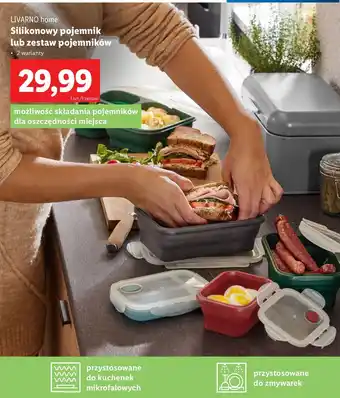 Lidl Zestaw pojemników silikonowych Livarno Home oferta