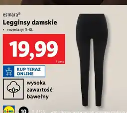 Lidl Legginsy damskie rozm. s-xl Esmara oferta