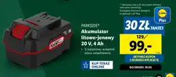 Lidl Akumulator litowo-jonowy 20v Parkside oferta