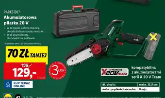 Lidl Pilarka akumulatorowa 20 v Parkside oferta