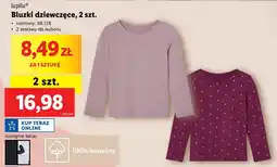 Lidl Bluzki dziewczęce 98-128 Lupilu oferta