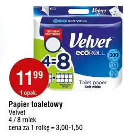 E.Leclerc Papier toaletowy delikatnie biały Velvet Eco Roll oferta