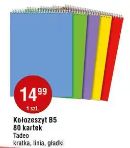 E.Leclerc Kołozeszyt b5 80 kartek gładki Tadeo oferta