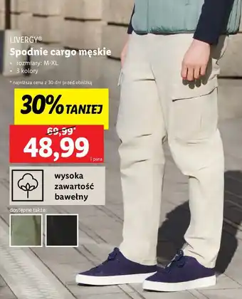 Lidl Spodnie męskie rozm. m-xl Livergy oferta