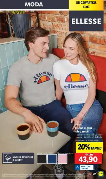 Lidl T-shirt męski 46-54 Ellesse oferta