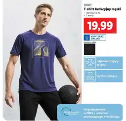 Lidl T-shirt męski funkcyjny m-xl Crivit oferta