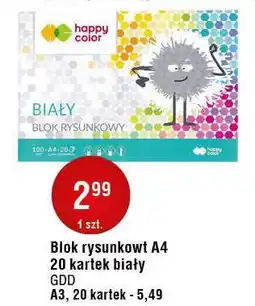 E.Leclerc Blok rysunkowy biały a3/20 k. Happy Color oferta