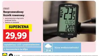 Lidl Licznik rowerowy bezprzewodowy Crivit oferta