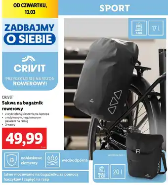 Lidl Sakwa na bagażnik Crivit oferta