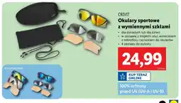 Lidl Okulary sportowe z wymiennymi szkłami Crivit oferta