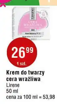 E.Leclerc Krem do twarzy łagodzący Lirene Cera Wrażliwa oferta