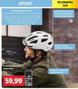 Lidl Kask rowerowy męski rozm. s/m, l/xl Crivit oferta