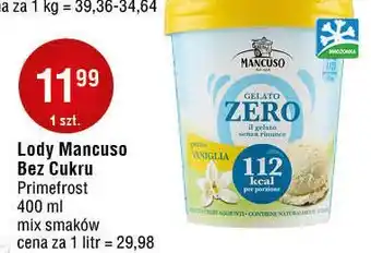 E.Leclerc Lody bez cukru waniliowe Mancuso Gelati oferta