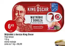 E.Leclerc Wątróbki z dorsza w sosie własnym King Oscar oferta