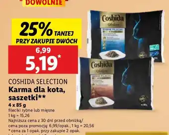 Lidl Karma dla kota wołowina Coshida Selection oferta