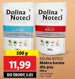 Lidl Karma dla psa królik z jagnięciną Dolina Noteci Premium oferta