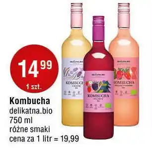 E.Leclerc Kombucha o smaku brzoskwini i kwiatu pomarańczy Delikatna Biofood oferta