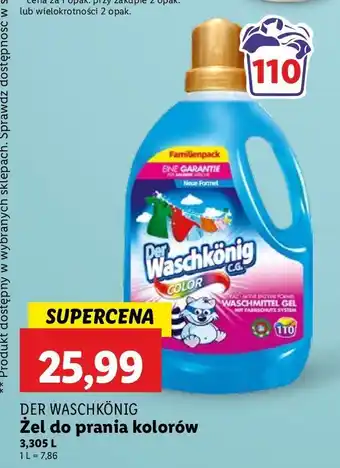 Lidl Żel do prania color Der Waschkonig oferta