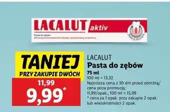 Lidl Pasta do zębów Lacalut Aktiv oferta