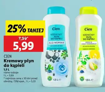 Lidl Płyn do kąpieli pistacja i kwiat pomarańczy Cien oferta