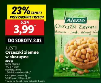 Lidl Orzeszki ziemne w cieście zielona cebulka Alesto oferta