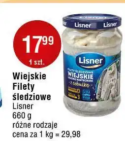 E.Leclerc Wiejskie filety śledziowe w oleju z cebulką Lisner oferta