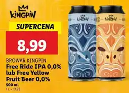 Lidl Piwo free yellow fruit Kingpin oferta