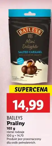 Lidl Czekoladki mini delights saled caramel Baileys Original Irish Cream oferta